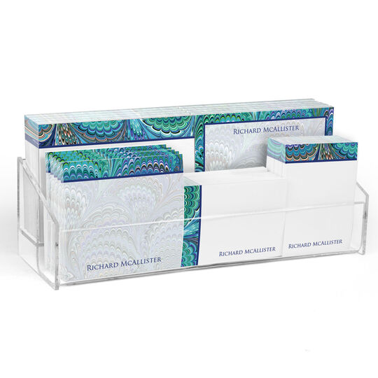 Peacock Marble Post-it® Notes Ensemble
